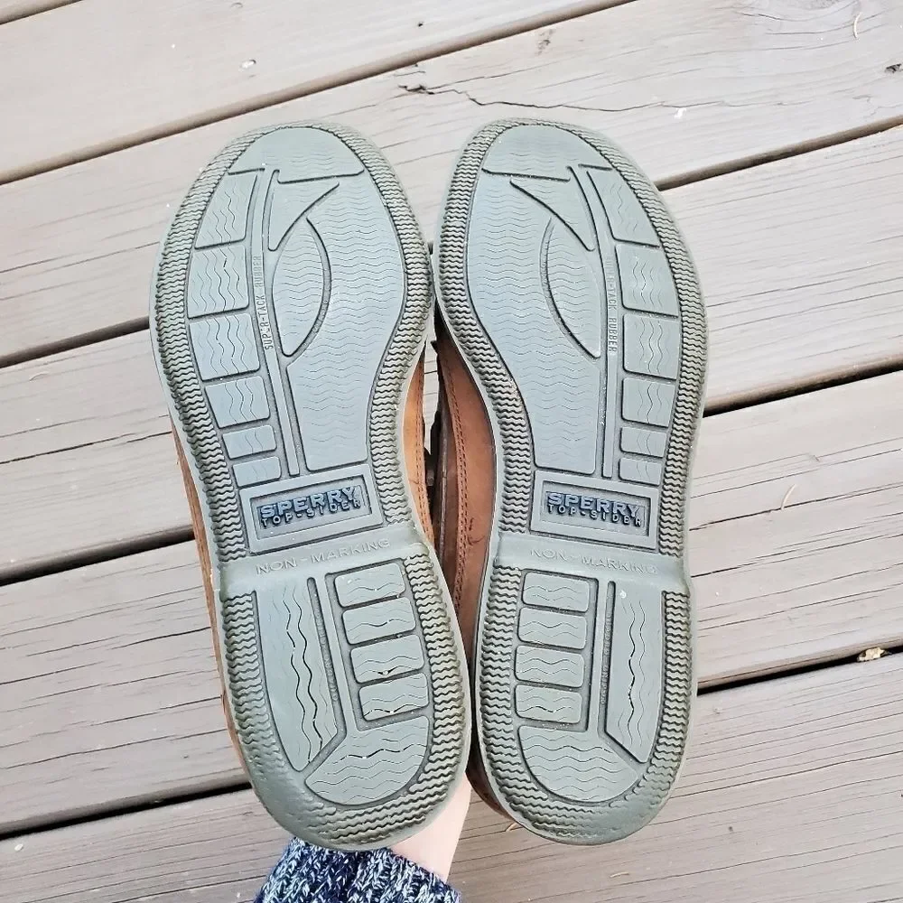 Sperry Top-Sider Original‎ Two Eye Brown Nubuck Suede Leather Boat Shoes 10.5